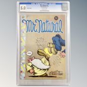 Apex Novelties Mr Natural #1, CGC Universal Grade 5.0, slabbed.