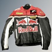 A Redbull leather racing jacket
