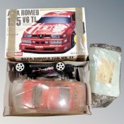 A Kyonsho alfa Romeo 155 V6 TI construction kit CONDITION REPORT: Contents not