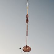 A mid century standard lamp