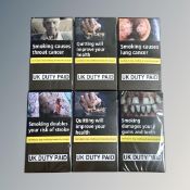 Six sealed packs of Players real red Superkings cigarettes (20 per pack)