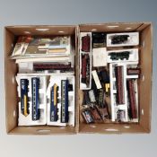 Three boxes of Hornby railway locomotive engines, wagons, tenders, Intercity 125,