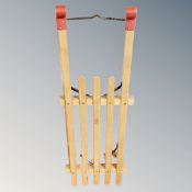 A metro Davos wooden sledge