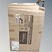 Two Kingfisher gravity sun loungers in box,