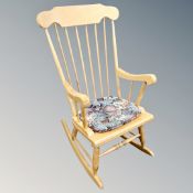 A beech rocking chair