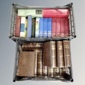 Two crates of books, The Works of Dickens, British Encyclopedia,