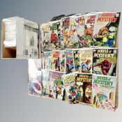 A box containing a large quantity of DC House of Mystery comics,