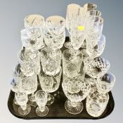 A tray of good quality crystal,