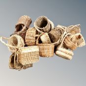Twenty assorted vintage and later wicker baskets