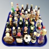 A tray of alcohol miniatures