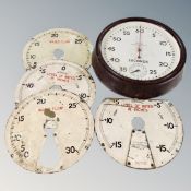 A circular Bakelite cased Smiths electric wall clock,