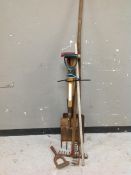 A bundle of garden tools