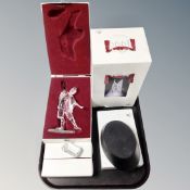 A Swavoski crystal ornament 'Masquerade', boxed on a stand, 1999.