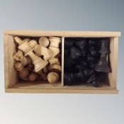 A Staunton style chess set,