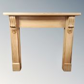 A pine fire surround