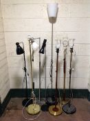 A quantity of continental adjustable floor lights CONDITION REPORT: continental