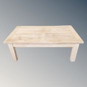 A light oak low coffee table