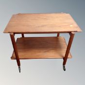 A mid century teak Poul Hundevad multi function Danish modular bar table / trolley