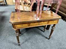 A 19th century inlaid walnut side table