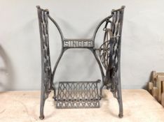 A cast iron Singer treadle sewing machine base