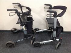 Two mobility walking aids