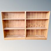 Two 20th century teak bookcases