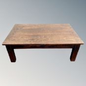 A hardwood low coffee table