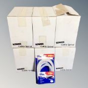 Twenty four tower cable spirals, 2.5m, new in six boxes.
