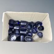 Approximately 42 glass condiment liners