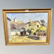 Johan Jacobsen : Farmstead, oil on canvas,