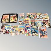 A tray of 20th century DC comics, Worlds Finest, Justice League, The Return of the New Gods issue 1,