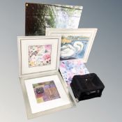 A Dominque Gaudin print - City Living, framed,