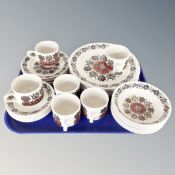 A thirty piece Broadhurst Ironstone Romany tea and dinner service