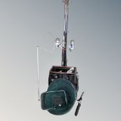 A bundle of fishing rods to include Jarvis Walker surf series beach caster with reels, landing net,