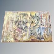 Danish School : Abstract study, oil on c