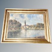 A Tankmar : Church spire, oil on canvas