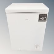 A Logik chest freezer.