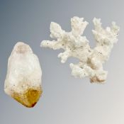 A piece of coral and quartz (2)