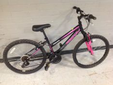 A Frenzy Piranha front suspension girl's mountain bike.