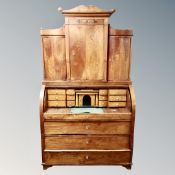 A 19th century Biedermeier bureau bookcase CONDITION REPORT: Top detaches from base.