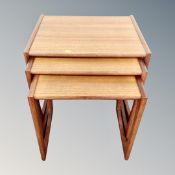 A nest of three 20th century teak G-plan tables