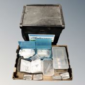 A Shakespeare fishing box together with further fishing box containing fishing weights and weight