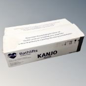 A Health and Mobility Kanjo bath lift, boxed.