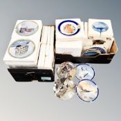 Two boxes of collector's plates