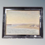 Continental School : View across a coast, oil on board,