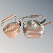 Two 19th century copper kettles