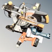 An Evolution sliding compound mitre saw,