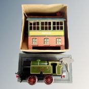 A Hornby Series LNER 460 tin plate clockwork engine with key and a further Hornby Series tin plate