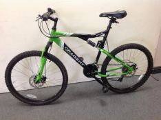 An Apollo Gradient full suspension mountain bike