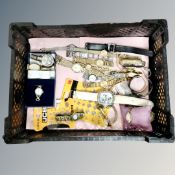 A tray of lady's watches, Seiko Rickardo, Laurus, dress watches,